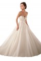 Online Avorio Abito da ballo Innamorato Raso Tulle Pizzo Abiti da sposa