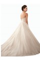 Online Avorio Abito da ballo Innamorato Raso Tulle Pizzo Abiti da sposa