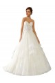 Online Avorio Abito da ballo Innamorato Raso Tulle Pizzo Abiti da sposa