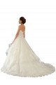 Online Avorio Abito da ballo Innamorato Raso Tulle Pizzo Abiti da sposa