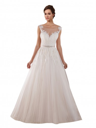 Online Avorio Abito da ballo Innamorato Tulle Pizzo Abiti da sposa