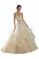 Online Avorio & Champagne Abito da ballo Innamorato Tulle Pizzo Abiti da sposa