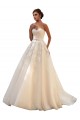 Online Avorio & Champagne Abito da ballo Innamorato Tulle Pizzo Abiti da sposa