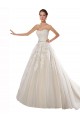 Online Avorio & Champagne Linea A Senza spalline Tulle Pizzo Abiti da sposa