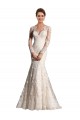 Online Avorio & Champagne Stile sirena Illusione Tulle Pizzo Abiti da sposa