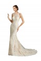 Online Avorio & Champagne Stile sirena Illusione Tulle Pizzo Classico Abiti da sposa