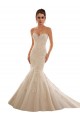 Online Avorio & Champagne Stile sirena Innamorato Tulle Pizzo Abiti da sposa