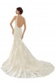 Online Avorio & Champagne Stile sirena Scollatura a V Pizzo Abiti da sposa