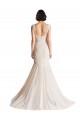Online Avorio & Champagne Stile sirena Scollatura a V Sweep treno Tulle Abiti da sposa