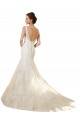 Online Avorio & Champagne Stile sirena Scollatura a V Tulle Pizzo Abiti da sposa