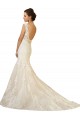 Online Avorio & Champagne Stile sirena Scollatura a V Tulle Pizzo Abiti da sposa