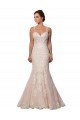 Online Avorio & Champagne Stile sirena Sottili Pizzo Boho Abiti da sposa