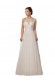 Online Avorio Linea A Illusione Sweep treno Tulle Abiti da sposa