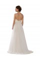 Online Avorio Linea A Illusione Sweep treno Tulle Abiti da sposa