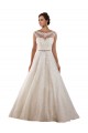 Online Avorio Linea A Illusione Tulle Pizzo Classico Abiti da sposa