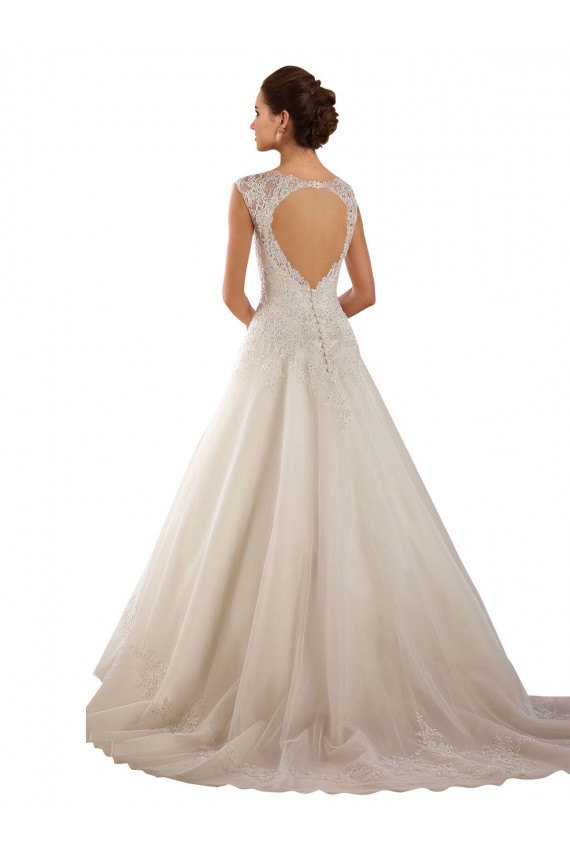 Online Avorio Linea A Innamorato Pizzo Abiti da sposa