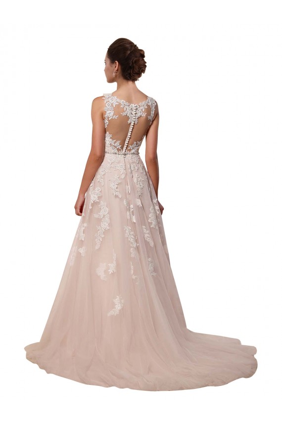Online Avorio Linea A Innamorato Tulle Pizzo Abiti da sposa