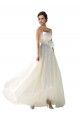 Online Avorio Linea A Senza spalline Chiffona Abiti da sposa