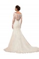 Online Avorio Stile sirena Barca Pizzo Abiti da sposa