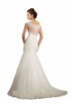 Online Avorio Stile sirena Barca Tulle Pizzo Abiti da sposa