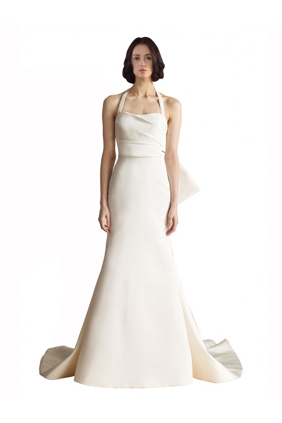 Online Avorio Stile sirena Capestro Raso Spiaggia Abiti da sposa