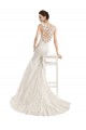 Online Avorio Stile sirena Illusione Pizzo Abiti da sposa