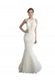 Online Avorio Stile sirena Illusione Tulle Spiaggia Abiti da sposa