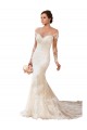 Online Avorio Stile sirena Innamorato Pizzo Abiti da sposa