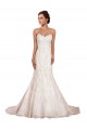 Online Avorio Stile sirena Innamorato Pizzo Abiti da sposa