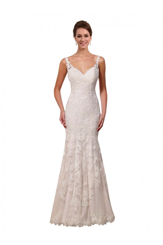 Online Avorio Stile sirena Innamorato Pizzo Abiti da sposa