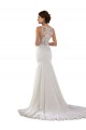 Online Avorio Stile sirena Innamorato Sweep treno Pizzo Crespo Elastico Abiti da sposa