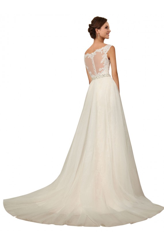 Online Avorio Stile sirena Innamorato Tulle Pizzo Abiti da sposa