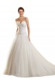 Online Bianco Abito da ballo Innamorato Tulle Pizzo Abiti da sposa