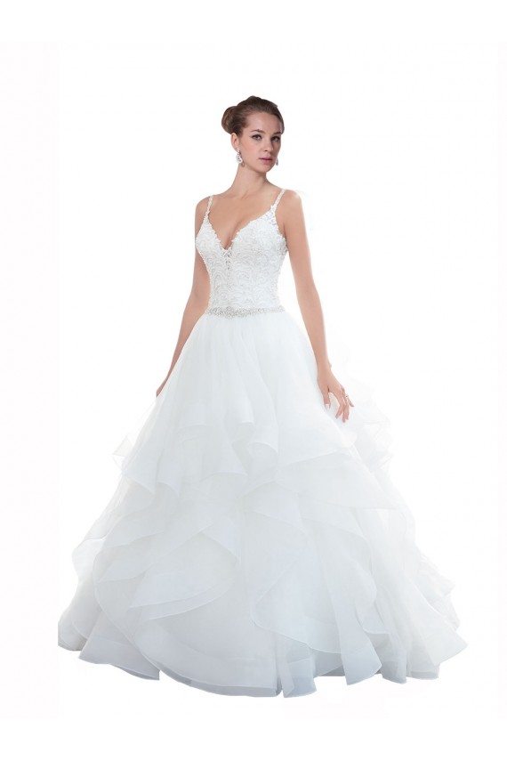 Online Bianco Abito da ballo Sottili Innamorato Tulle Spiaggia Abiti da sposa