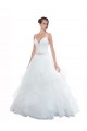 Online Bianco Abito da ballo Sottili Innamorato Tulle Spiaggia Abiti da sposa