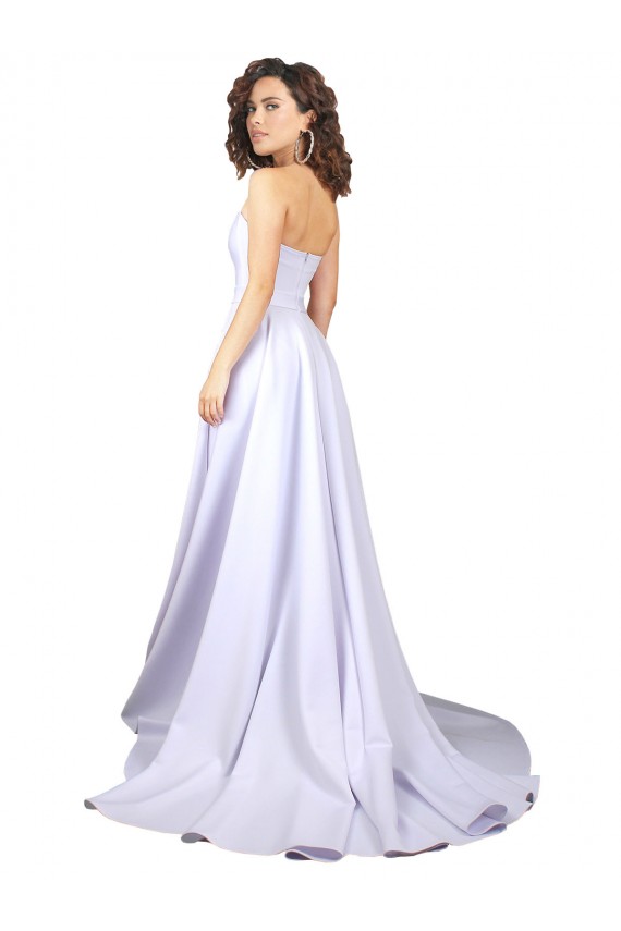 Online Bianco Linea A Innamorato Crespo Elastico Semplice Spiaggia Abiti da sposa
