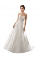 Online Bianco Linea A Innamorato Tulle Pizzo Abiti da sposa
