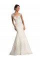 Online Bianco Stile sirena Barca Pizzo Abiti da sposa