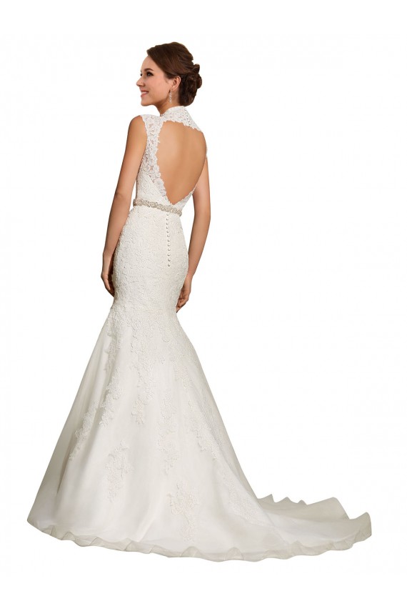 Online Bianco Stile sirena Innamorato Tulle Pizzo Abiti da sposa