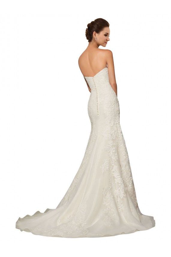 Online Bianco Tubino Innamorato Tulle Pizzo Abiti da sposa