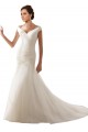 Online Bianco Tubino Tulle Abiti da sposa