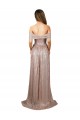 Online Champagne Linea A Scoop Senza spalline Paillettes Lunga Formali Abiti da damigella donore / Abiti da sera / Abiti da ballo