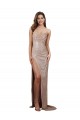 Online Champagne Stile sirena Scoop Paillettes Lunga Formali Abiti da damigella donore / Abiti da sera / Abiti da ballo