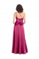 Online Fucsia Linea A Una spalla Raso Elastico Lunga Formali Abiti da damigella donore / Abiti da sera / Abiti da ballo