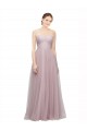 Online Light Lilac Linea A Innamorato Tulle Pizzo Lunga Abiti da damigella donore