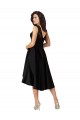 Online Nero Linea A Illusione Midi Raso Pizzo Corto Abiti da damigella donore / Abiti da cocktail