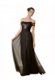 Online Nero Linea A Tulle Paillettes Lunga Abiti da damigella donore