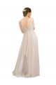 Online Rosa Linea A Scoop Tulle Lunga Abiti da damigella donore