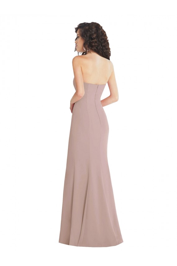 Online Rosa polveroso Stile sirena Innamorato Crespo Elastico Lunga Formali Abiti da damigella donore / Abiti da sera / Abiti da ballo