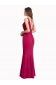 Online Rosso Stile sirena Alto Collo Chiffona Lunga Abiti da damigella donore / Abiti da ballo